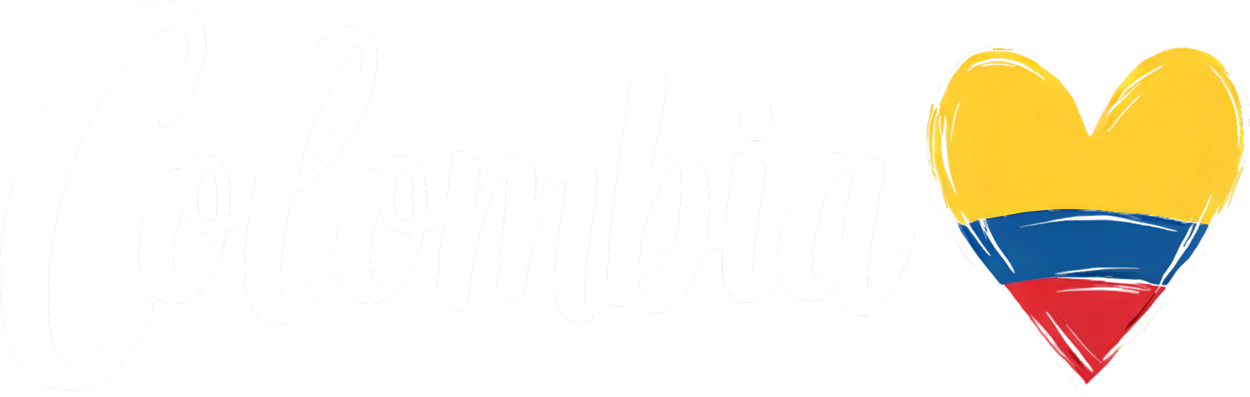 Colombia Heart Flag Design | Minimalist Colombian Pride Gift